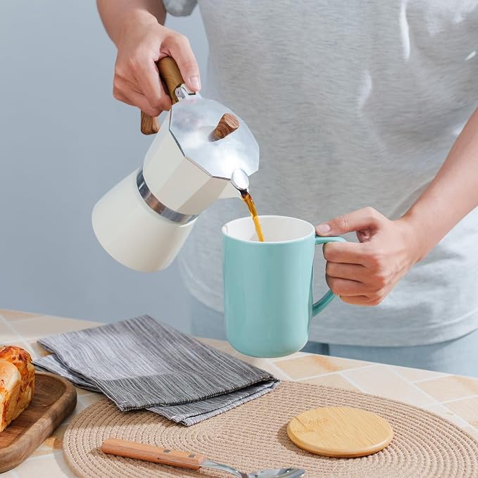 CEEFU 16oz Porcelain Tea Mug with Infuser, Lid and Coaster | Teaware with Filter, Loose Leaf Tea Cup Steeper Maker, Tea/Coffee/Milk/Women/Office/Home/Gift, Turquoise