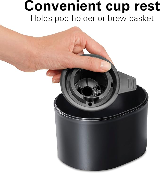 Hamilton Beach Gen 4 FlexBrew Single-Serve Hot & Iced Coffee Maker | Uses Pod Packs or Grounds | 4 Fast Brewing Cup Size Options |50 oz. Removable Reservoir | Black