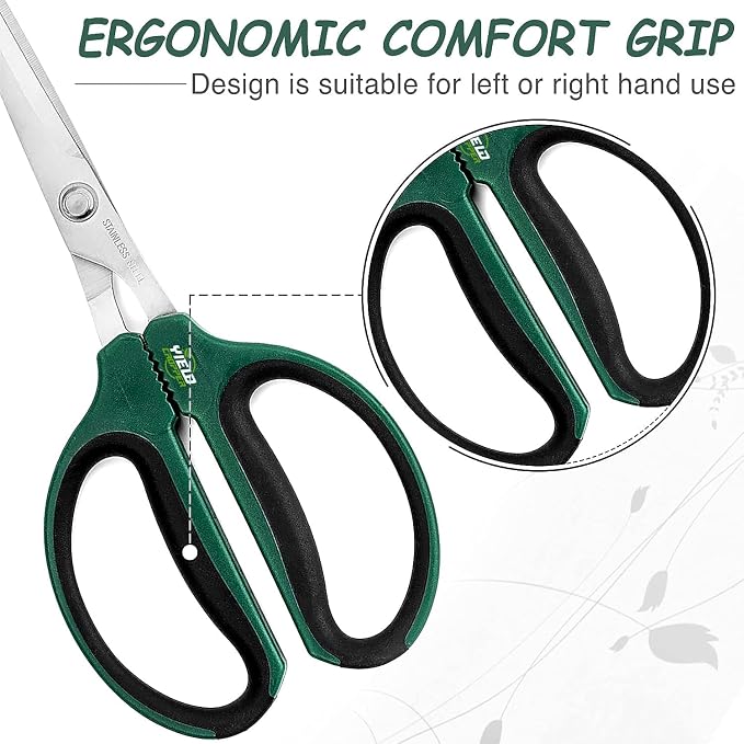Hydroponic 2-Pack Bonsai Scissors and Plant Trimming Shears Set - Stainless Steel Pruning Shears for Indoor Gardening, Succulent Harvest, and Precision Plant Care