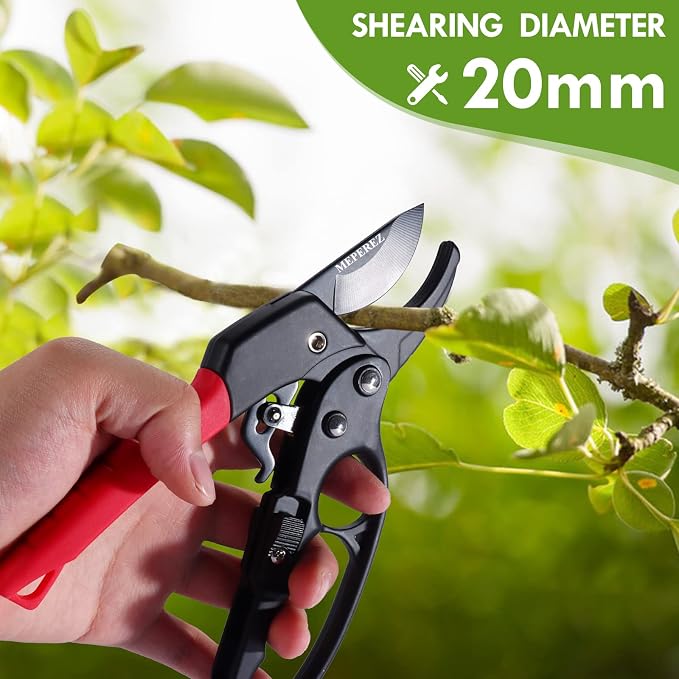 Premium pruning shears for gardening, Work 3 times easier, Pruners heady duty, Sharp garden clippers cuting florist flower, hedge, herb, rose, Indoor live plants, Arthritis weak hand snips