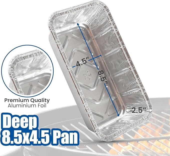Disposable Aluminum Loaf Pans 2lb for Baking, Serving and Storing - Heat Resistant Disposable Bread Loaf Pan Ideal for Hot/Cold Foods, Freezer & Oven Safe (50 Pack)