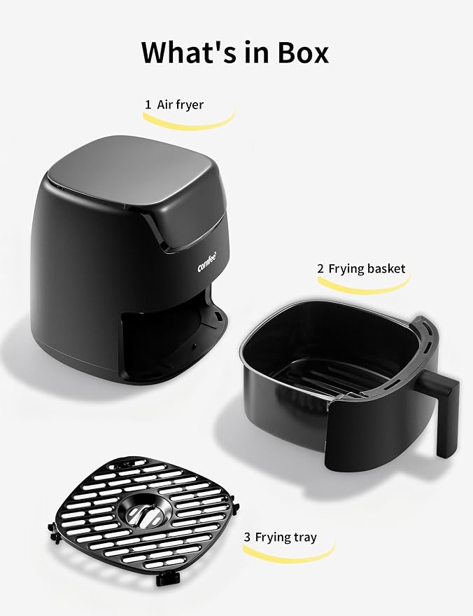 COMFEE' Compact 2.1-Quart Digital Air Fryer with 4 Preset Modes