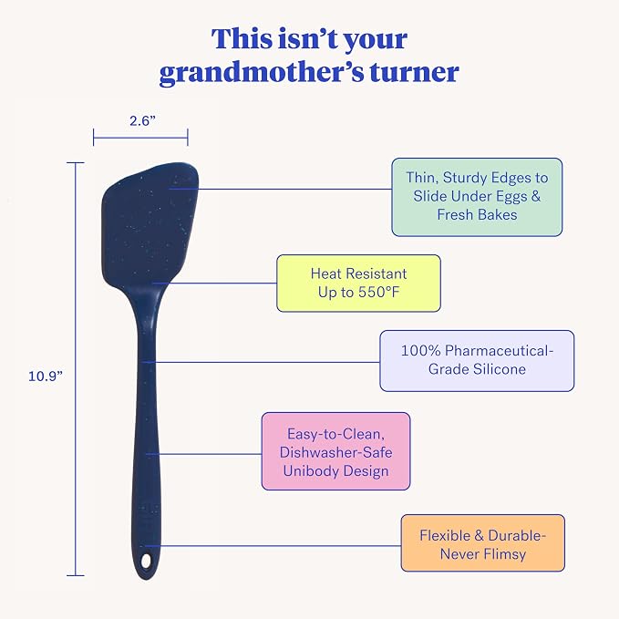 GIR: Get It Right Premium Silicone Spatula Turner (Black), Ultimate - 13 IN