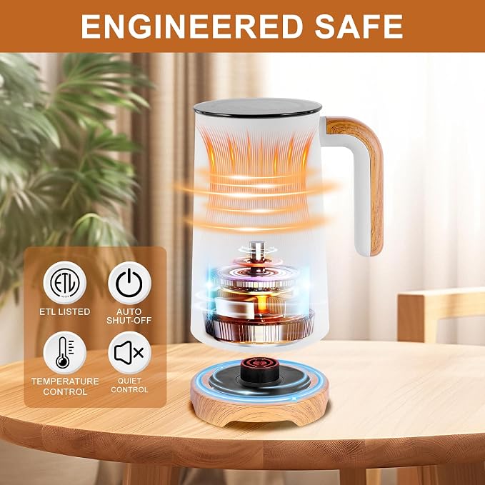 Milk Frother, Electric Milk Frother and Steamer 400W | Automatic Warm and Cold Foam Maker and Milk Warmer 4 in 1 with 2 Whisk for Latte, Cappuccino, Macchiato, Hot Chocolate Coffee