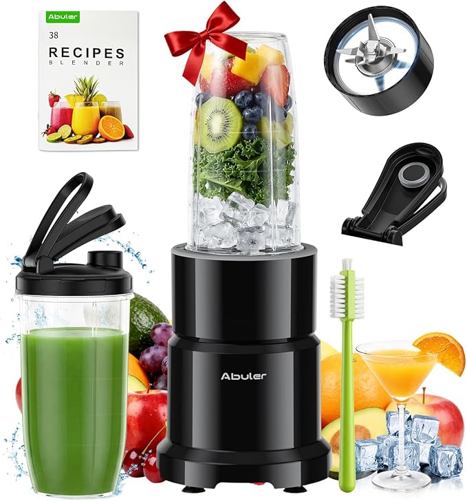 Blender for Smoothie, Personal Blender with 2 * 20oz To-go Cups for Kitchen | 1200W Single Serve Shakes, Personal Blender for Shake and Smoothies for Kitchen, Single Serve Smoothies Maker Mixer for Juice