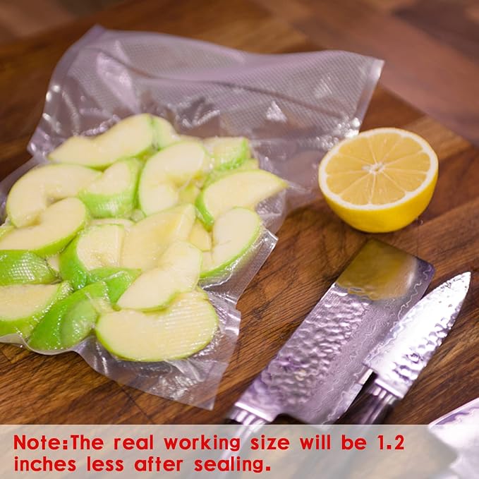 11" x 16" Vacuum Sealer Bags Heavy Duty Pre-Cut Design Commercial Grade Food Sealable Bag for Heat Seal Food Storage,Smell Proof Bags Boilsafe to 280°F Freezable, Resizable (100Pcs)
