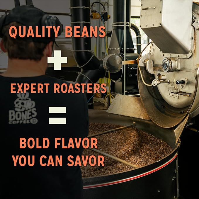 Bones Coffee Company Blackberry Cobbler Flavored Coffee Beans, Medium Roast Ground Coffee Low Acid, Blackberry Cobbler Flavor (12 oz)