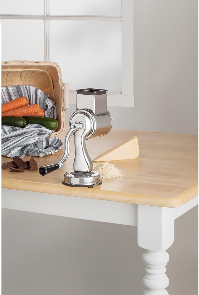 Fantes Cheese Grater with Suction-Base and 2 Drums, The Italian Market Original since 1906 | Fantes Cheese Grater with Suction Base and 2 Drums, Italian Market Original