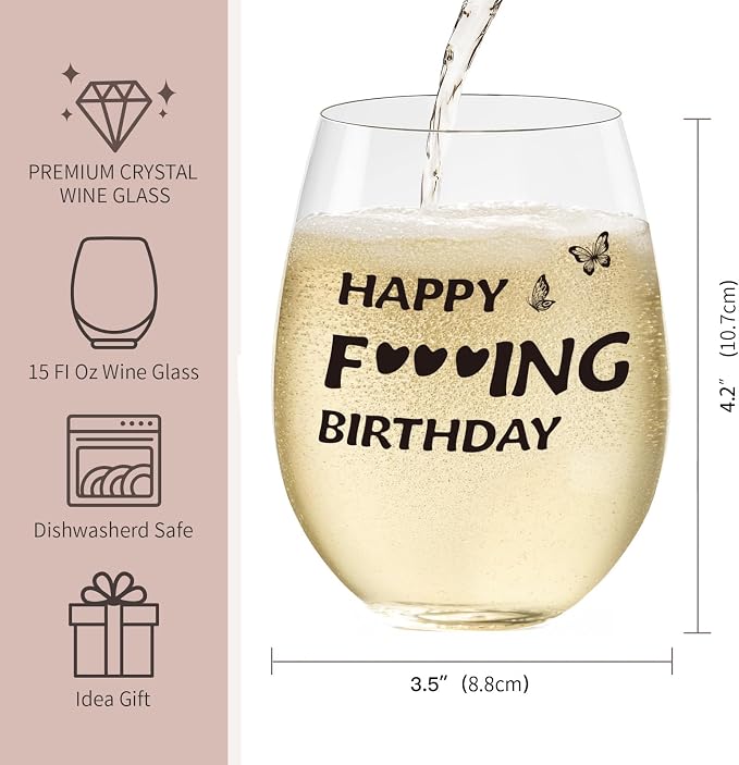 Funny Birthday Gifts For Women – With Happy FVVVING Birthday | Sister Birthday Gifts, Birthday Present for Friends, Sister, Coworkers, Neighbor Girlfriend Lovers, Gag Gifts, Christmas Gift