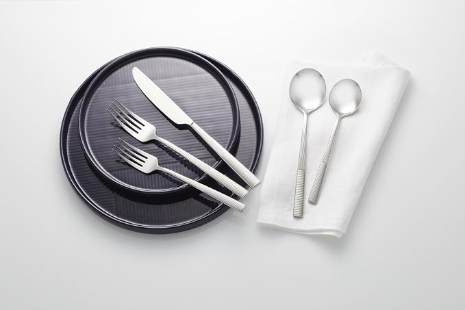 Lenox Modulus 20-Piece 18/10 Silverware Set for 4, Flatware | mirror finish, dishwasher safe | includes knives, forks, and spoons | heavy duty, cutlery set for kitchen and dining
