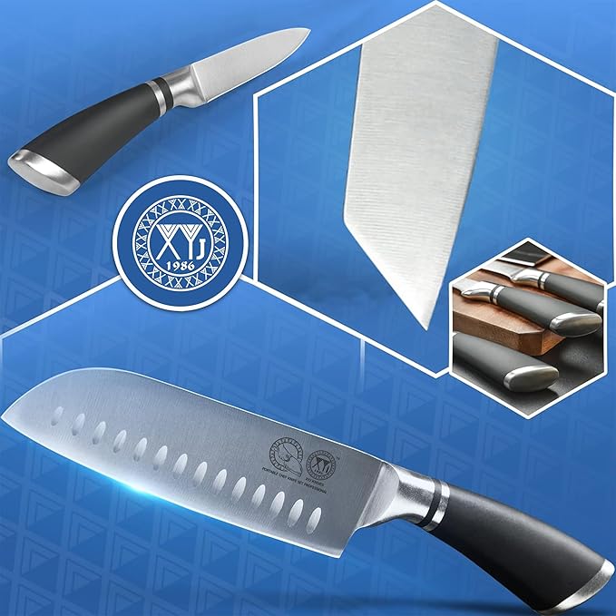 XYJ Knives Authentic Since 1986,Chef Knife Professional Set with Bag,Cleaver Butcher Knife for Meat Cutting Bag