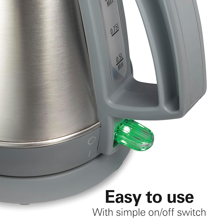 Hamilton Beach 1 Liter Electric Tea Kettle, Water Boiler & Heater | Fast Boiling 1500 Watts | BPA Free | Cordless Serving | Auto-Shutoff & Boil-Dry Protection | Cord Wrap | Stainless Steel