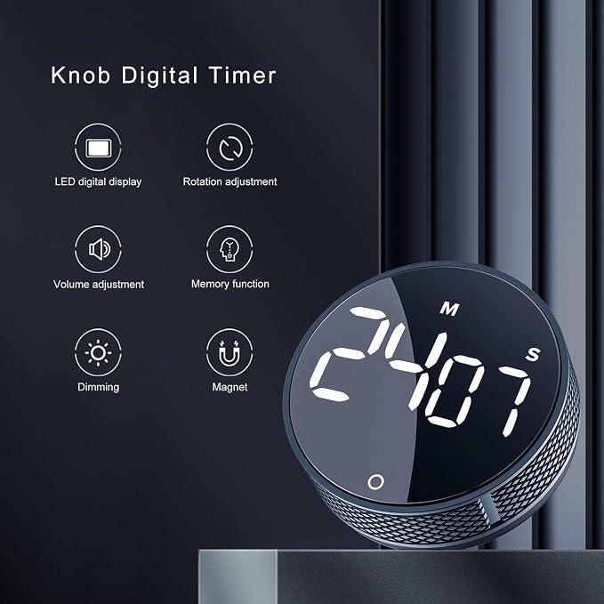 AVINIA Digital Kitchen Timers, Visual timers Large LED Display Magnetic Countdown Countup Timer for Classroom Cooking Fitness Baking Studying Teaching, Easy for Kids and Seniors