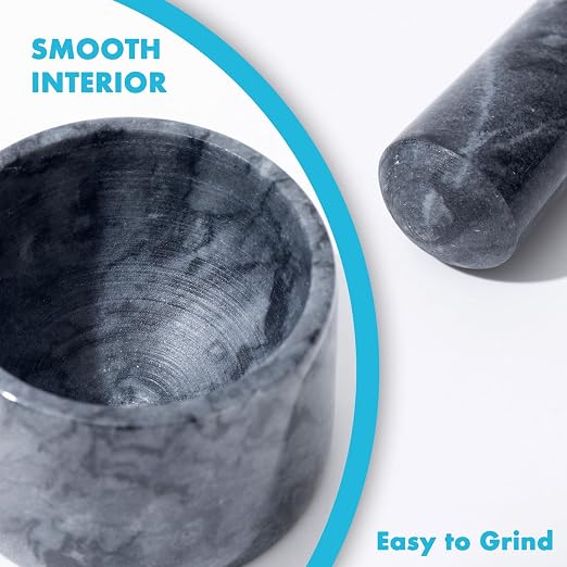 Pill Crusher, Mini Marble and Pestle Set, Pill Crusher Grinder Fine Powder, Arthritic Hands Pill Grinder