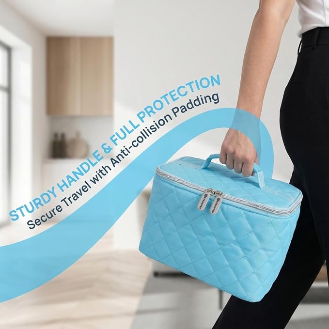 Hand Mixer Storage Case for KitchenAid 5, 6, 7 and 9 Speed Mixers | Portable Design With Carry Handle For Home Bakers, Kitchen Storage, Baking Classes And Travel, Blue - Case Only