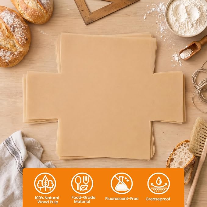 100 Pcs Loaf Pan Liners, Non-Stick Bread Pan Liners | Loaf Pan Parchment Liners for Baking Bread 9x5, 8.5x4.5 and 10x5 Inch Bread Loaf Pan