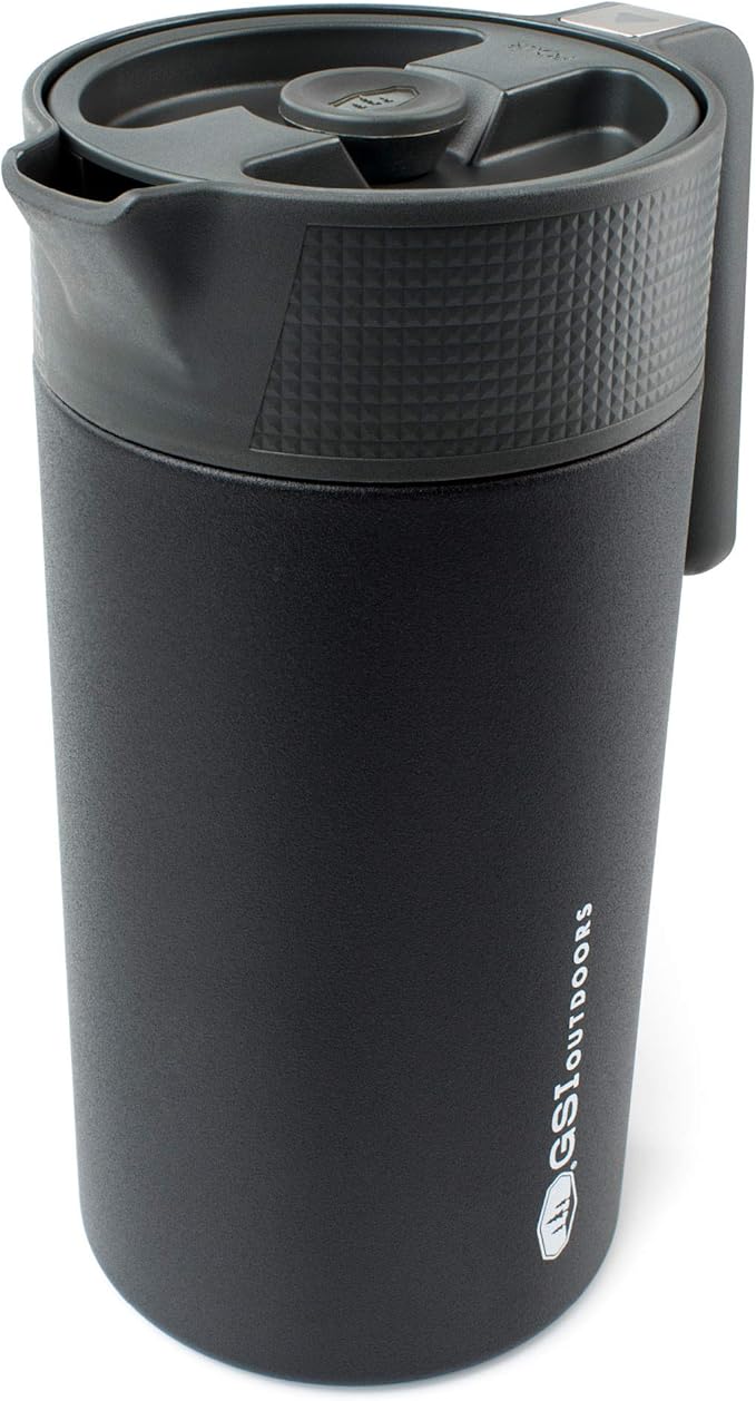 GSI Outdoors Glacier Stainless JavaPress, 30 fl oz, French Press Mug