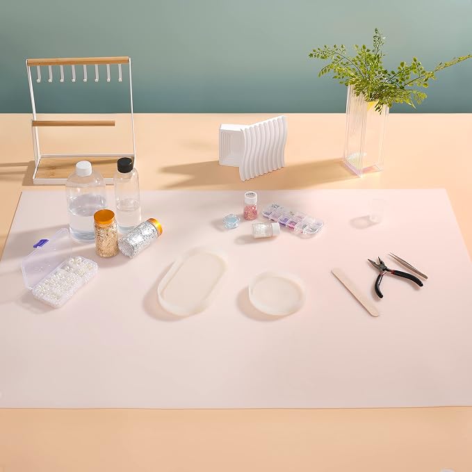 Extra Large Silicone Mat Kitchen Counter Heat Resistant Table Mat 36" x 24" | Place Mats Countertop Protector, Thick Placemats Silicone Mats for Kitchen Counter Dining Table Mat, White Translucent, Sapid