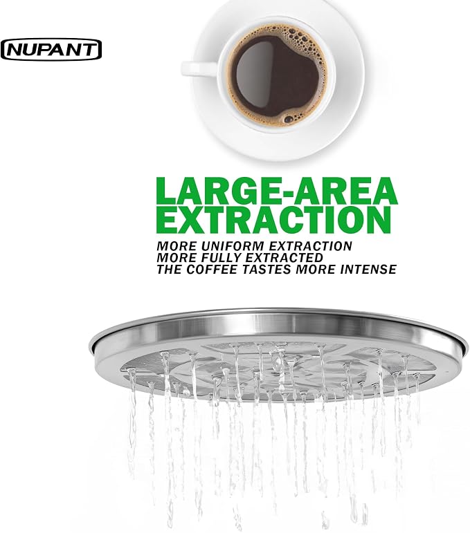 NUPANT Commercial Coffee Urn 50 Cup/8L Coffee Dispenser with Upgraded Percolator, Double Wall 304 Stainless Steel Hot Water Urn Beverage Dispenser, Keep Warm Large Coffee Maker for Catering Party