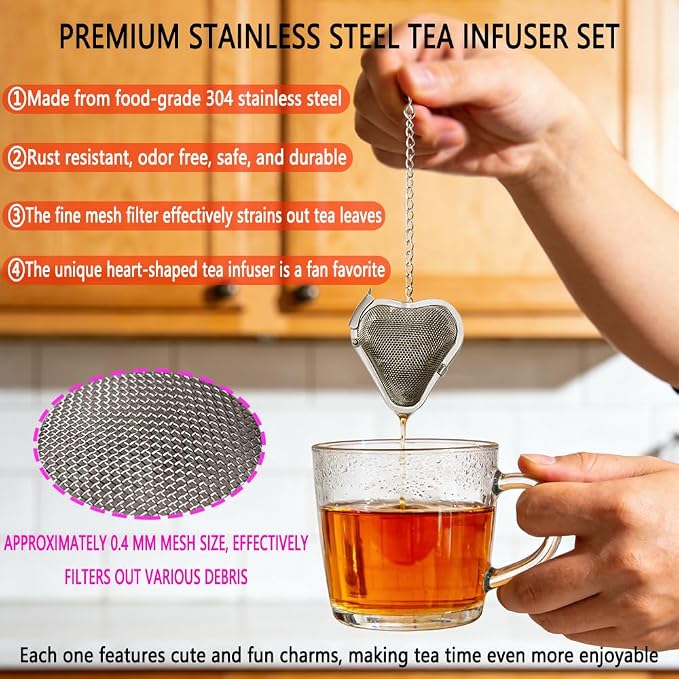 3 Pcs Fun Cat Tea Strainer, Tea Strainers & Filters | 304 Stainless Steel Tea Strainers, Loose Tea Strainer Is Tea Accessories For Tea Lovers