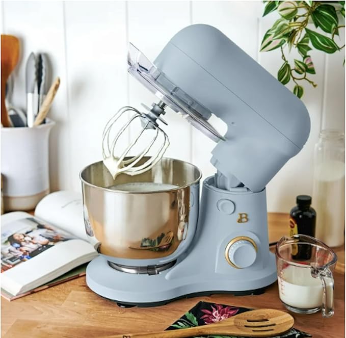 3.5 Qt Stand Mixer, with Flat Beater, Dough Hook, Whisk (Cornflower Blue)