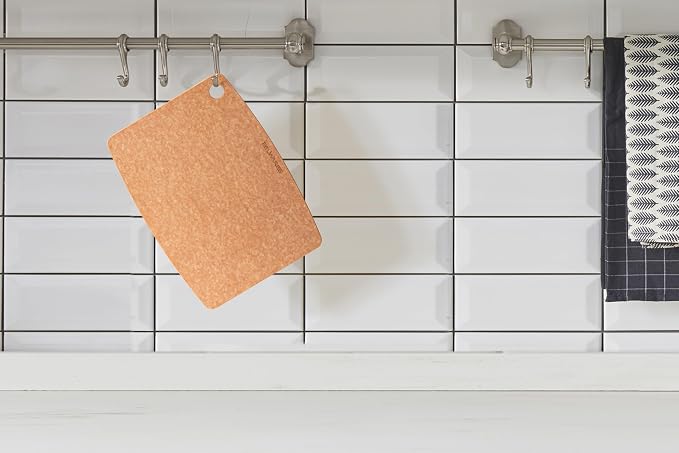 Wooden Cutting Board for Kitchen - Small Composite Wood Cutting Boards Dishwasher - Thin, BPA Free & Eco-Friendly Chopping Board (11.5 x 9 Inch, Natural)