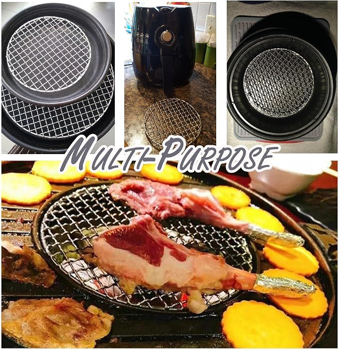 Barbecue Grids Grill Wire Cooling Racks with Legs Dia 11" 304 Stainless Round Cooking Racks for Barbecue Air Fryer Instant Pot Pressure Cooker Canning Dutch Oven (280mm/11")
