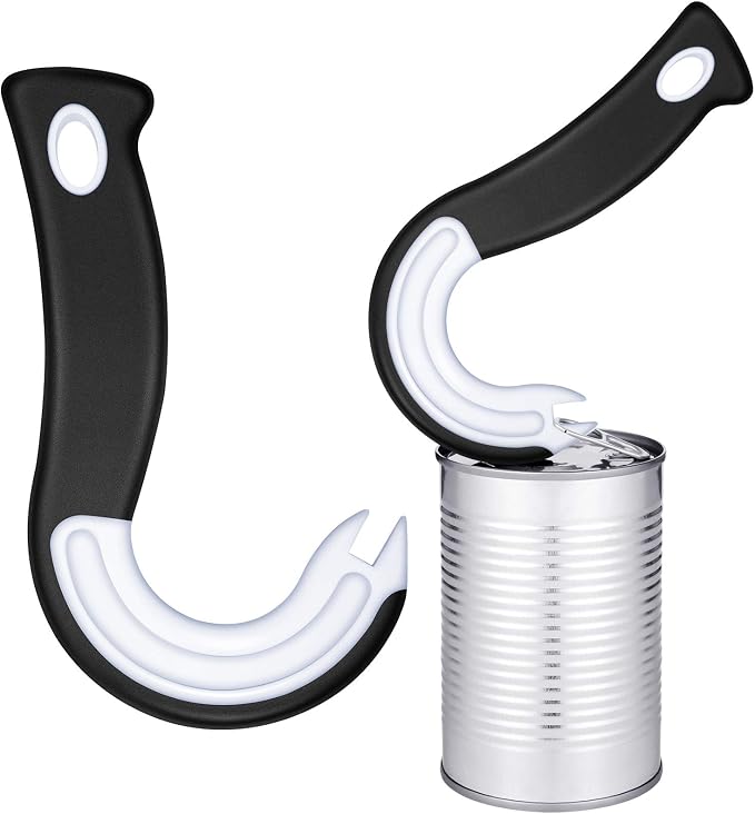 Mudder 2 Pcs Easy Open Ring Pull Can Opener Manual Tab Opener Helper | Red and Green, Easy Open Grip Aid, Fits Ring Pull Tabs, For Bottles Jars, Arthritis Friendly Hand Tool