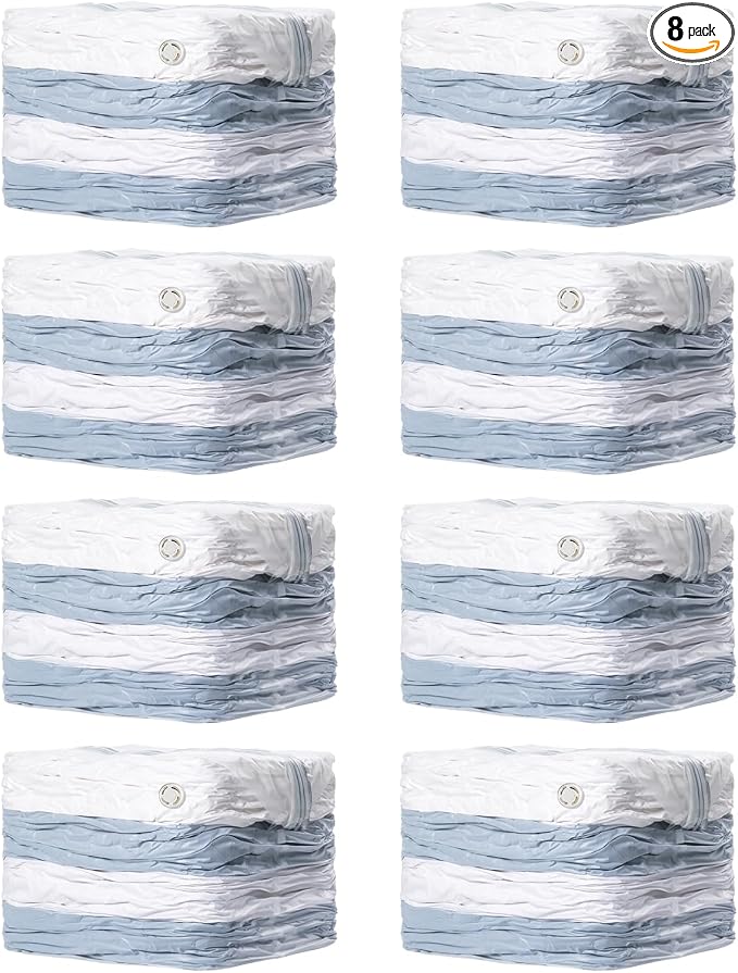 TAILI 8 Pack Vacuum Storage Bags, Jumbo Cube (31x40x15 Inch), Clear | Extra Large Vacuum Seal Bags for Comforters and Blankets, Bedding, Clothing, Pillows, No Pump Compression Cube