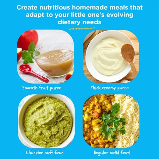 EVLA'S Baby Food Maker, Steamer, Blender, Baby Food Processor for Healthy Homemade Baby Food in Minutes, Touch Screen with 6 Reusable Food Pouches, Baby Registry Essential, Grey | Blend, Grind, Steam, and Cook Homemade Baby Food, Self Cleaning Machine ...
