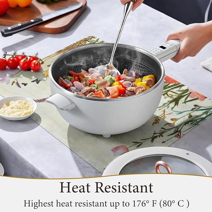 Vinyl Placemats Set of 8-12x17 Inch - Heat Resistant Washable Place Mats Waterproof Non-Slip Wipeable Table Mats for Dining Table Decor, Indoor/Outdoor Plastic Mat