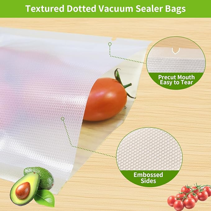 8Pack Vacuum Sealer Rolls 8"&11"x20' BPA Free Sous Vide Bags