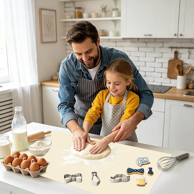 Extra Large Silicone Mats for Countertop - Counter Table Protector Placemats for Baking Crafts, Kids Dinner Placemat Nonstick Nonskid Heat-Resistant Kitchen Pad, 23.6'' x 15.7'', Beige