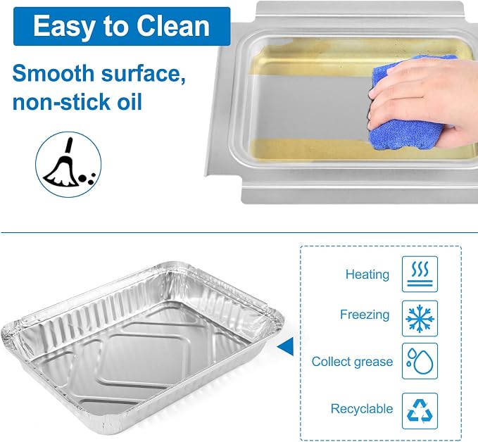 Uniflasy 80346 Catch Pan for Weber Q1200 Q1000 Grill Grease Drip Pan | Includes Grease Tray and 15-pack aluminum liners; fits Weber Q100 Q120 Q140 Q1400 grills, replaces 41887 6415
