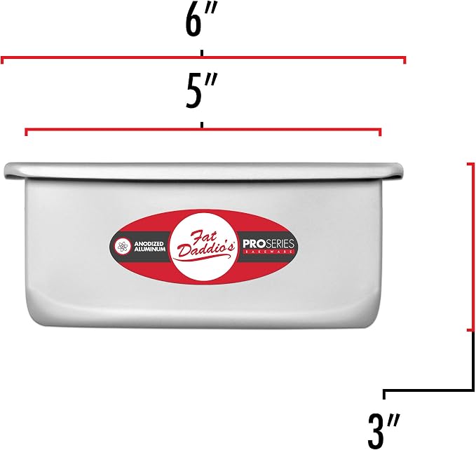 Fat Daddio's Anodized Aluminum Square Cake Pan, 5 x 3 Inch
