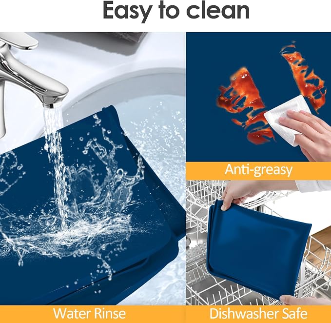 Silicone Coffee Maker Mat with Lip for Countertops, 19.7'' x 15'' Navy Blue | Multi leak-proof coffee tray for countertop, non-slip silicone tray for under coffee machine espresso accessory, wipe-clean