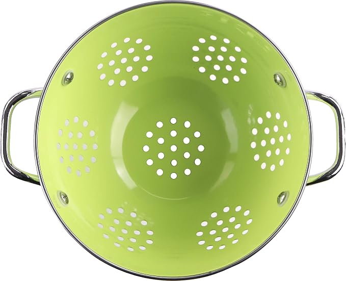 Calypso Basics by Reston Lloyd Powder Coated Enameled Colander, 1.5 Quart, Lime