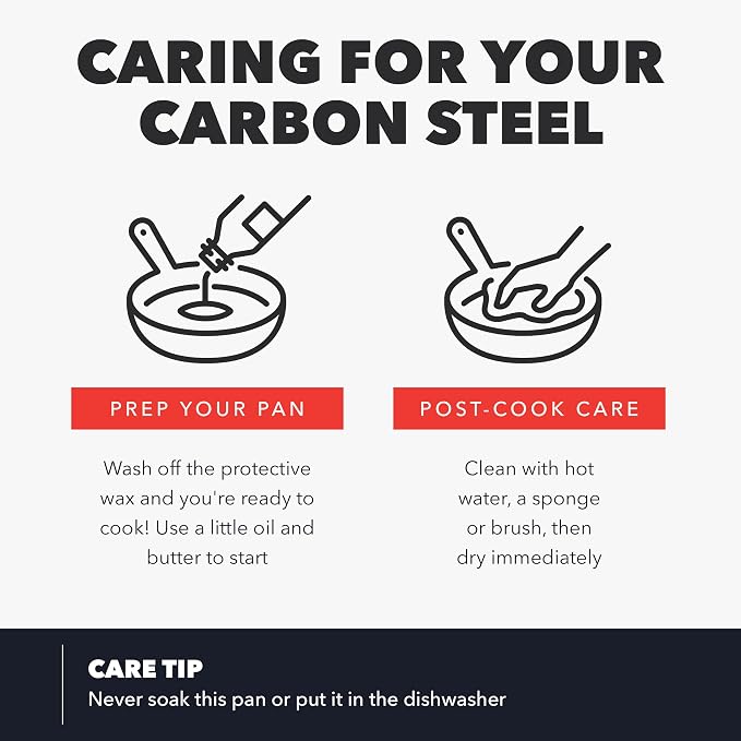 GreenPan x Bobby Flay 18" x 11" Pre-Seasoned Carbon Steel Double Burner Pan | Natural Nonstick with Use, Durable Cast Iron Alternative, Induction & All Stovetop Compatible, High Heat & Oven Safe to 660F