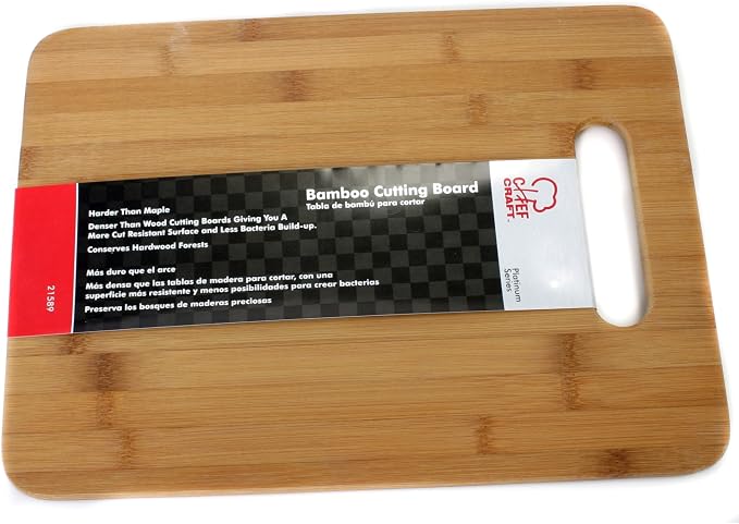 Chef Craft Select Bamboo Cutting Board, 12.5 x 9.5 inch, Natural