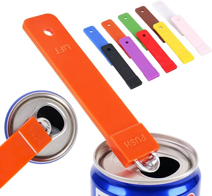 10-Pack Soda Can Tab Opener – Beer & Beverage Can Openers – Durable Party Tool & Essential Bartender Accessory