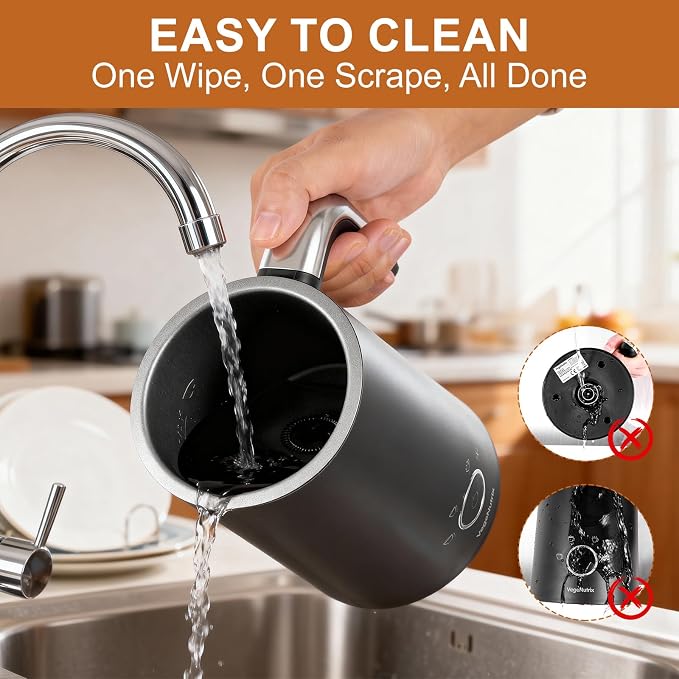 Milk Frother, Electric Milk Frother and Steamer 400W | Automatic Warm and Cold Foam Maker and Milk Warmer 4 in 1 with 2 Whisk for Latte, Cappuccino, Macchiato, Hot Chocolate Coffee