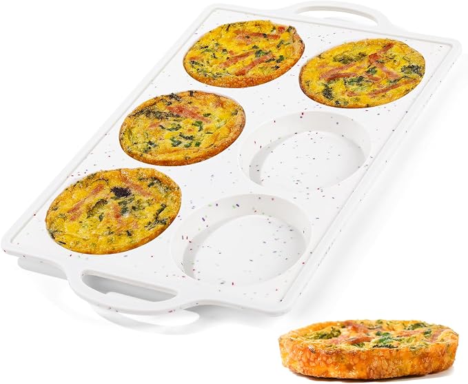 CAKETIME Muffin Top Pan Non Stick,4 Inch Metal Frame Round Egg Baking Pan for Oven English Muffins, Whoopie Pies, Corn Bread, Egg Bites, Breakfast Sandwiches Tarts Confetti