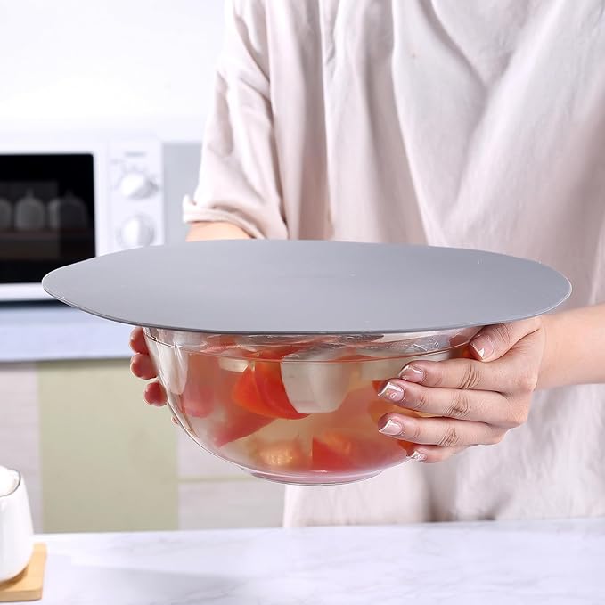 Silicone Microwave Mat - Round 12" x 12" - Set of 4 Heat Resistant Multifunctional Mat, Splatter Guard, Trivet, Hot Pad, Pot Holder