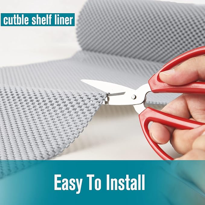 Shelf and Drawer Liner, Non-Adhesive Non Slip and Grip Durable Clean Pad Full Size 17.7 Inches x 20 Feet for Drawers, Shelves, Cabinets, Storage, Kitchen, Desks, Kitchenware, Tableware, Beige
