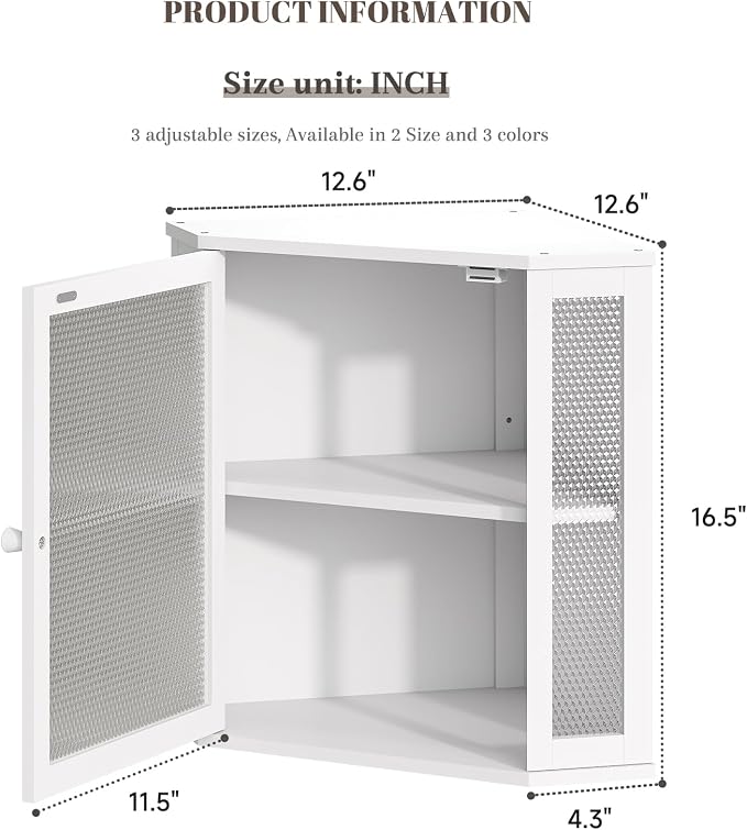 STDDRE Corner Bread Box Kitchen Countertop Extra Large Capacity Farmhouse Bread Box, Corner Countertop Storage, Double Layer Bread Holder (White, Extra Large)