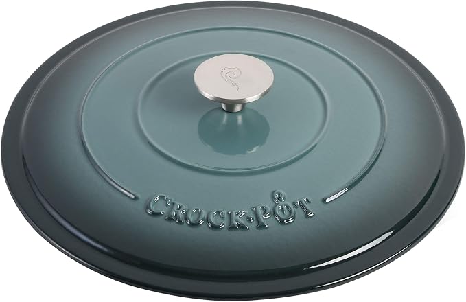 Crock-Pot Crock Pot Artisan Enameled Cast Iron Braiser W/Lid, 5 Quart, Slate Gray (Pack of 2)