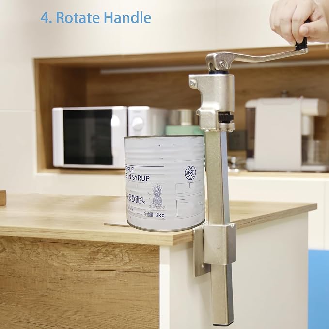 Commercial Can Opener Heavy Duty for Large Cans Industrial Can Openers for Big Cans Manual Stainless Steel Table Can Openers Restaurant Can Opener Up To 11" Tall For Bars Hotel Kitchen