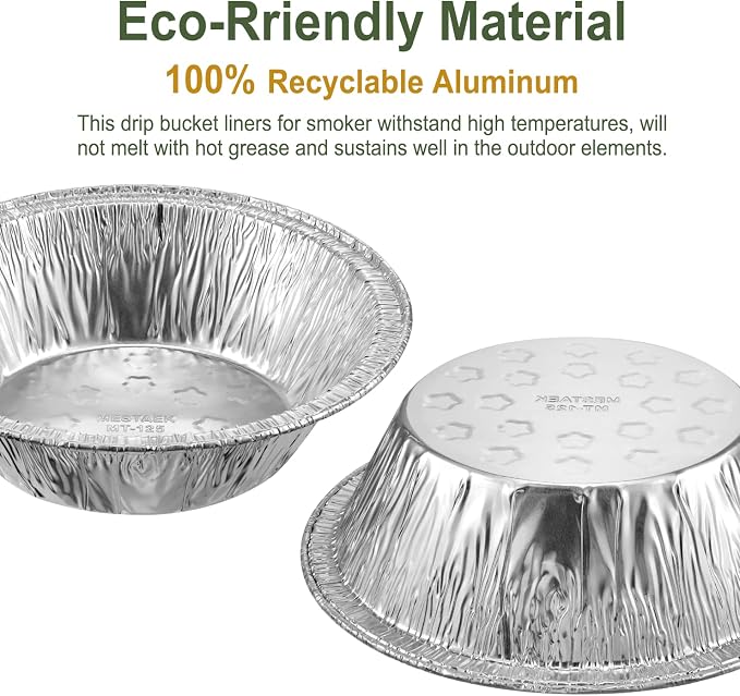 5 Inch Mini Aluminum Foil Pie Pans, 100 Pack | Heavy Duty Foil, Oven and Freezer Safe, Ideal for Individual Pies, Desserts and Catering