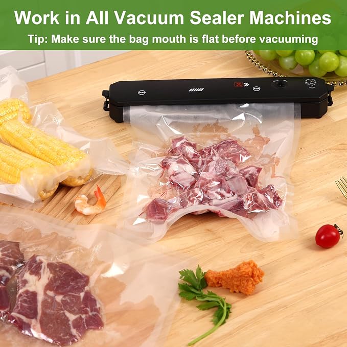 Vacuum Sealer Bags for Food Storage, 11" x 16" Vacuum Seal Bags, 200 Count | 3Mil Embossed BPA-Free Puncture-Resistant Bags, Universal Fit for Sous Vide, Meal Prep, Freezer Storage & Food Preservation