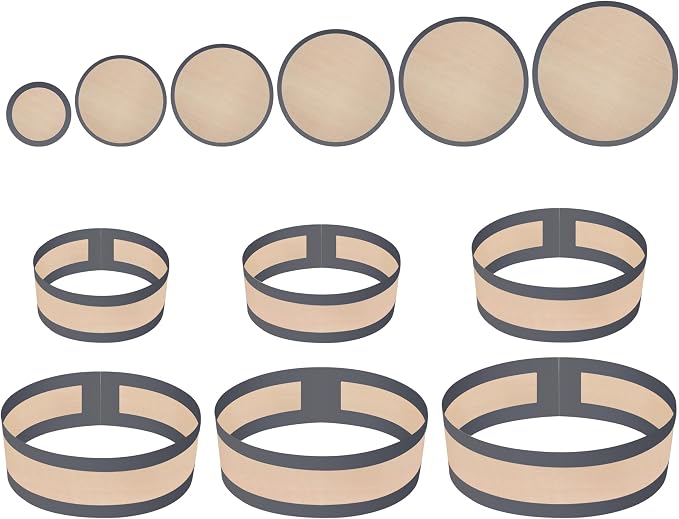 6 Pcs 4, 6, 7, 8, 9, 10 Inches Silicone Baking Mats for Springform Pan, Silicone Cheesecake Pan Protector Prevent Cakes from Sticking to Bottom and Sides (Gray)